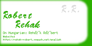 robert rehak business card